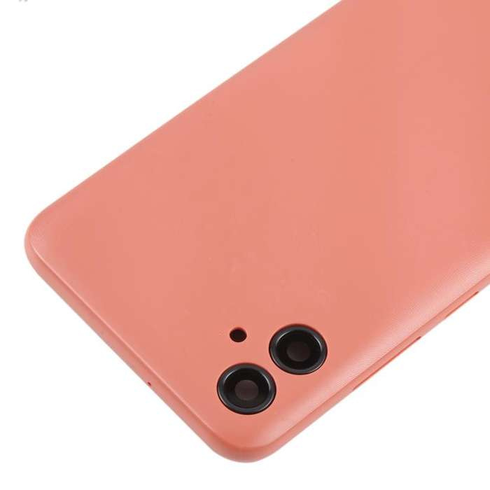 For Samsung Galaxy A04e SM-A042F Back Cover with Camera Lens Cover(Pink)