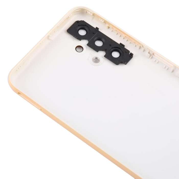 For Samsung Galaxy A13 SM-A135F Back Cover with Camera Lens Cover(Orange)