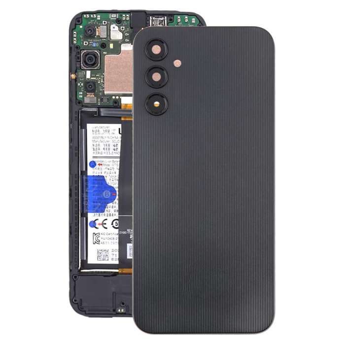 For Samsung Galaxy A14 SM-A145F Back Cover with Camera Lens Cover(Black)
