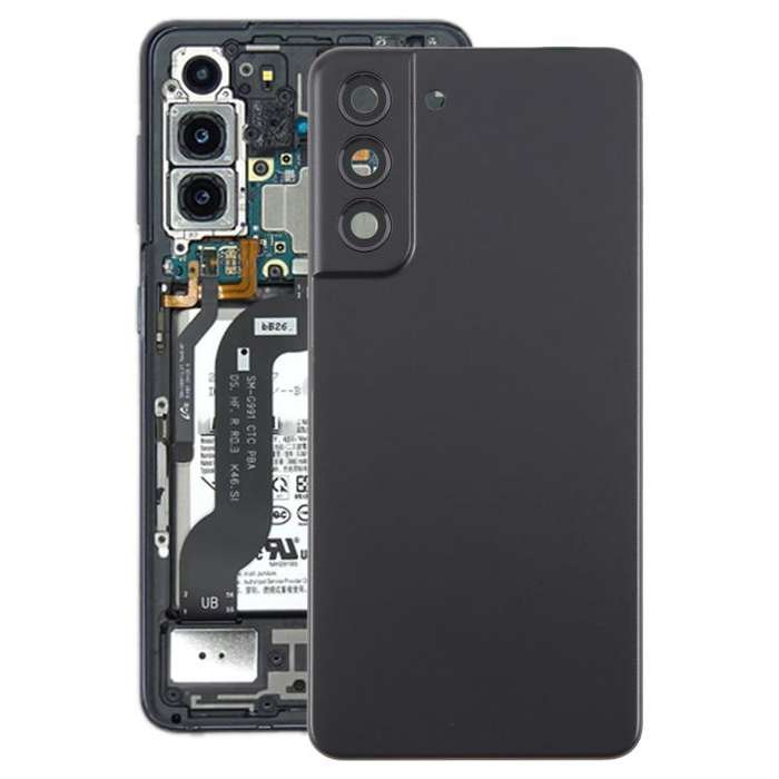 For Samsung Galaxy S21 FE SM-G990B Back Cover with Camera Lens Cover(Black)