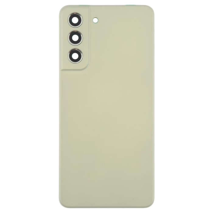 For Samsung Galaxy S21 FE SM-G990B Back Cover with Camera Lens Cover(Green)