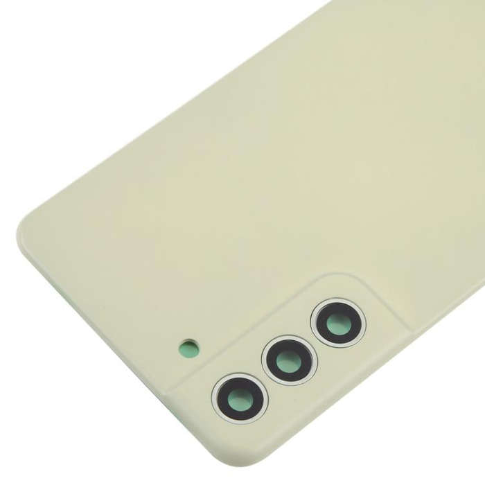For Samsung Galaxy S21 FE SM-G990B Back Cover with Camera Lens Cover(Green)