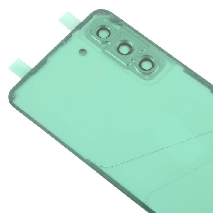 For Samsung Galaxy S21 FE SM-G990B Back Cover with Camera Lens Cover(Green)