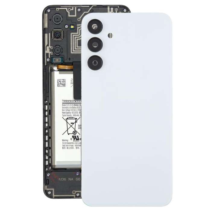 For Samsung Galaxy A15 SM-A155F Back Cover with Camera Lens Cover(White)