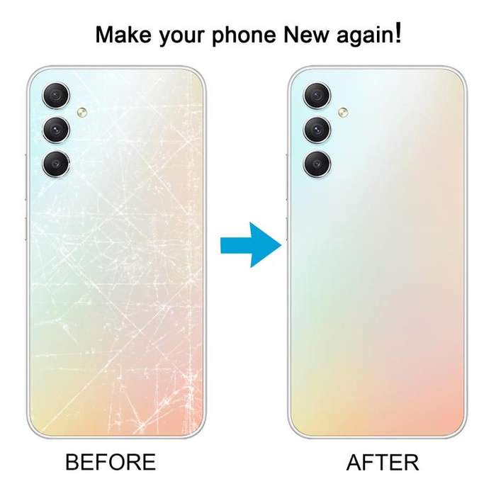 For Samsung Galaxy A34 SM-A346B Back Cover with Camera Lens Cover(Black)
