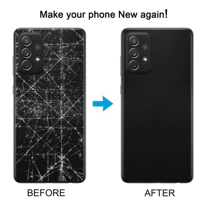 For Samsung Galaxy A72 4G SM-A725F Back Cover(Black)