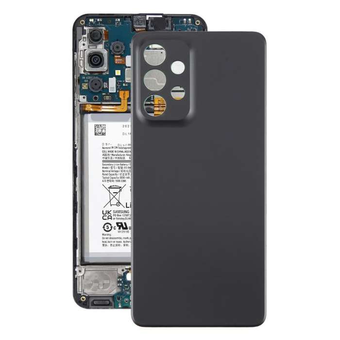 For Samsung Galaxy A33 SM-A336B Back Cover(Black)