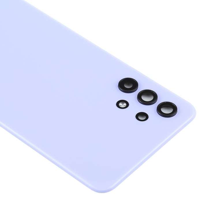 For Samsung Galaxy A32 4G SM-A325F Battery Back Cover with Camera Lens Cover(Purple)
