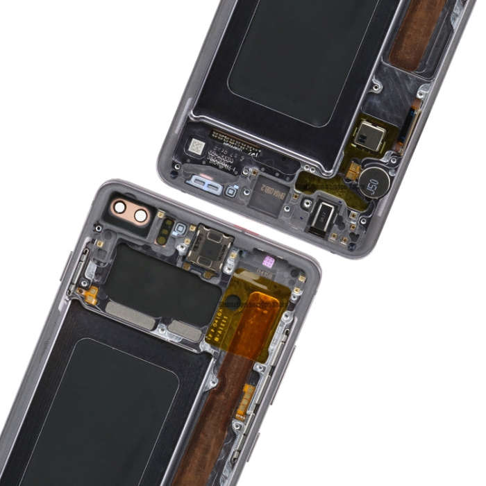Original Super AMOLED LCD Screen for Samsung Galaxy S10+ Digitizer Full Assembly with Frame (Black)