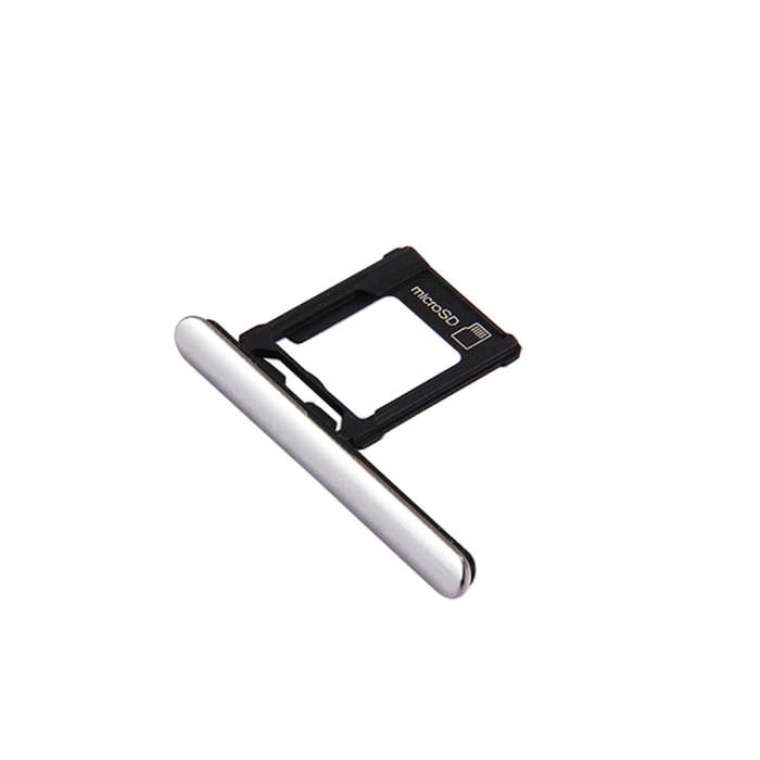 Micro SD Card Tray + Card Slot Port Dust Plug for Sony Xperia XZ Premium (Single SIM Version)(Sil...