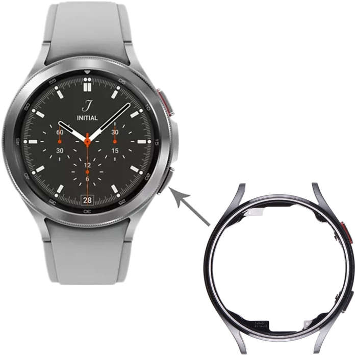 Original LCD Screen Frame Bezel Plate For Samsung Galaxy Watch4 44mm SM-R870 R875(Black)