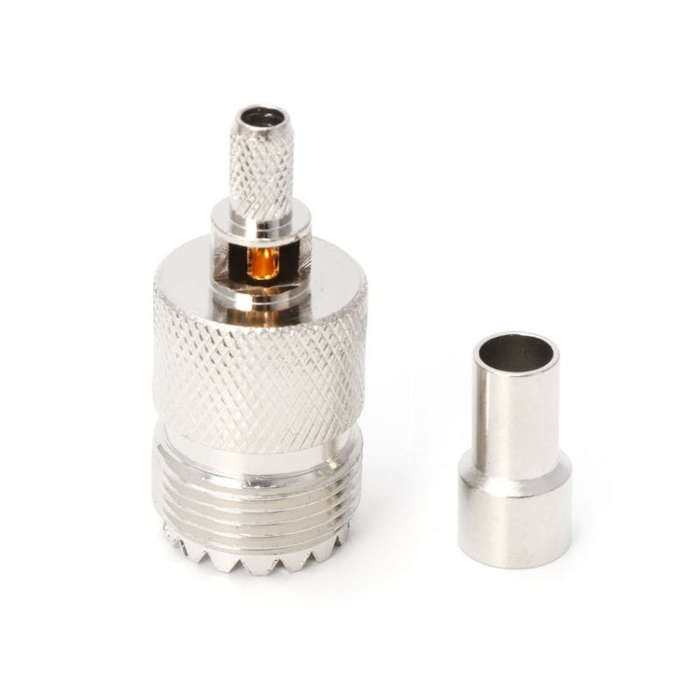 10 PCS UHF Female Jack SO239 Crimped RF Connector Coaxial Adapter for 2.5mm&#160;RG316 /&#160;RG1...