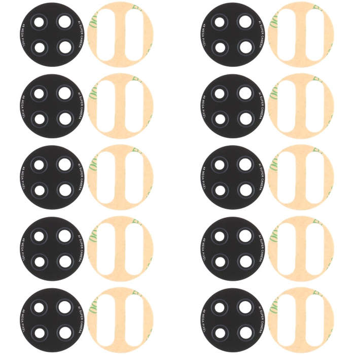 10 PCS Back Camera Lens for Xiaomi Redmi Note 9 5G M2007J22C