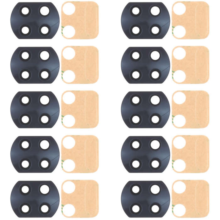 10 PCS Back Camera Lens for Xiaomi Redmi Note 9T 5G M2007J22G