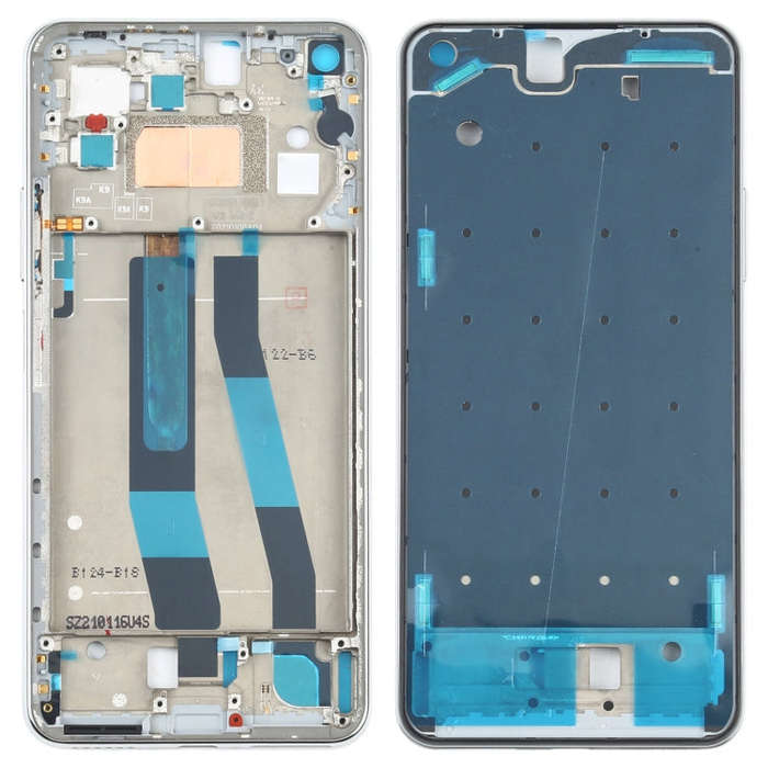 Original Front Housing LCD Frame Bezel Plate for Xiaomi Mi 11 Lite 4G M2101K9AG(Silver)