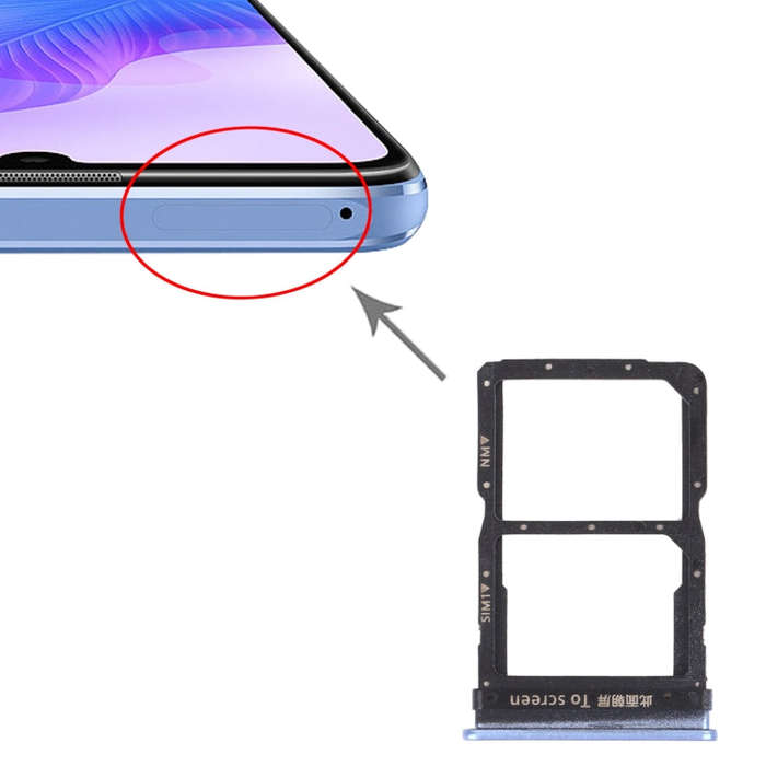 SIM Card Tray + NM Card Tray for Huawei Enjoy 20 Pro (Purple)