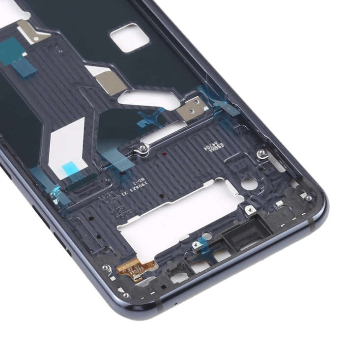 Front Housing LCD Frame Bezel Plate for LG G8s ThinQ LMG810 LM-G810 LMG810EAW (Black)