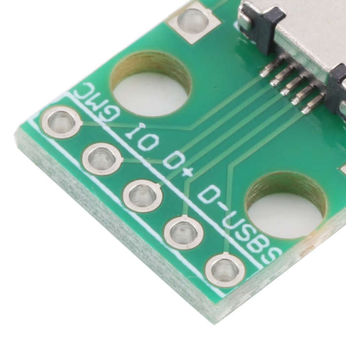 10 PCS Micro USB to 5pin 2.54MM Female Connector Test Board