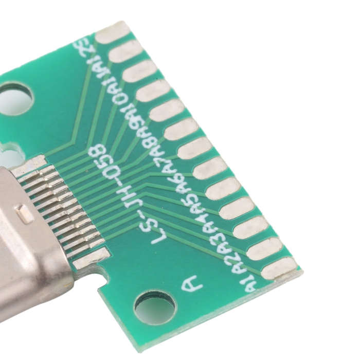 Double-sided Positive and Negative Type C Male Test Board USB 3.1 with PCB 24pin Welded
