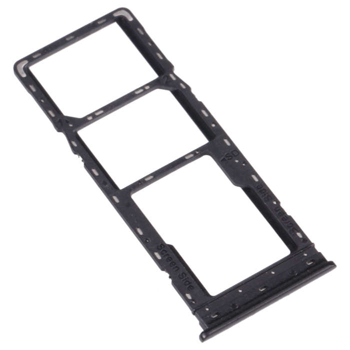 For Tecno Spark 4 / Camon 12 KC2 KC8 CC7 SIM Card Tray + SIM Card Tray + Micro SD Card Tray (Black)