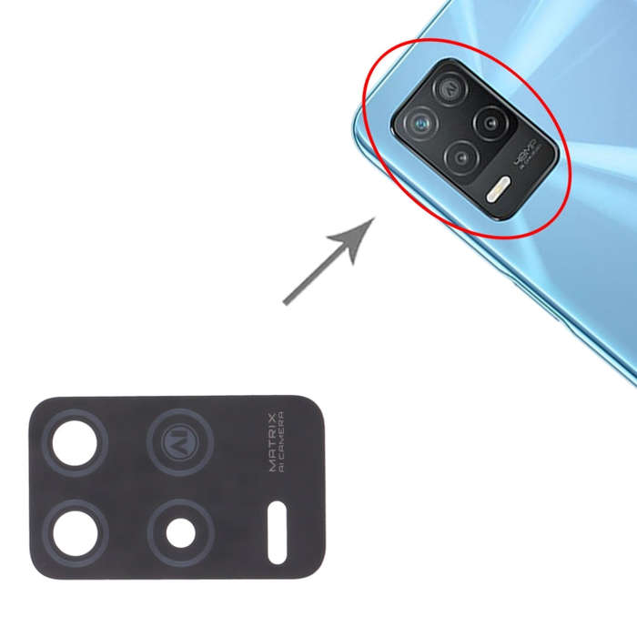 For OPPO Realme 8 5G RMX3241 10pcs Back Camera Lens