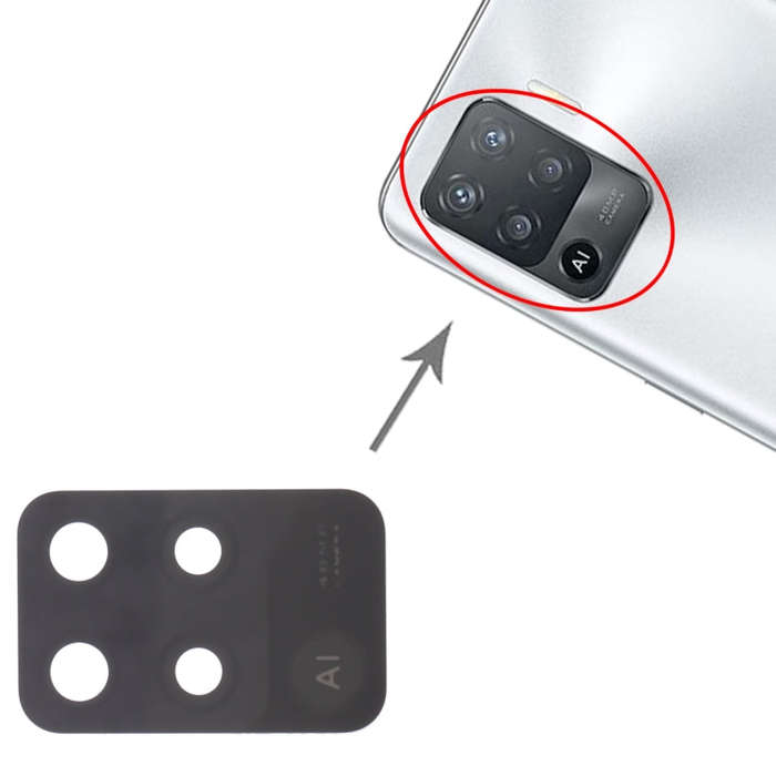 For OPPO Reno5 Lite CPH2205 10pcs Back Camera Lens