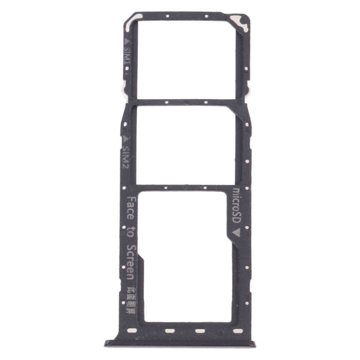 For OPPO Realme 6 Pro RMX2061, RMX2063  SIM Card Tray + SIM Card Tray + Micro SD Card Tray (Black)