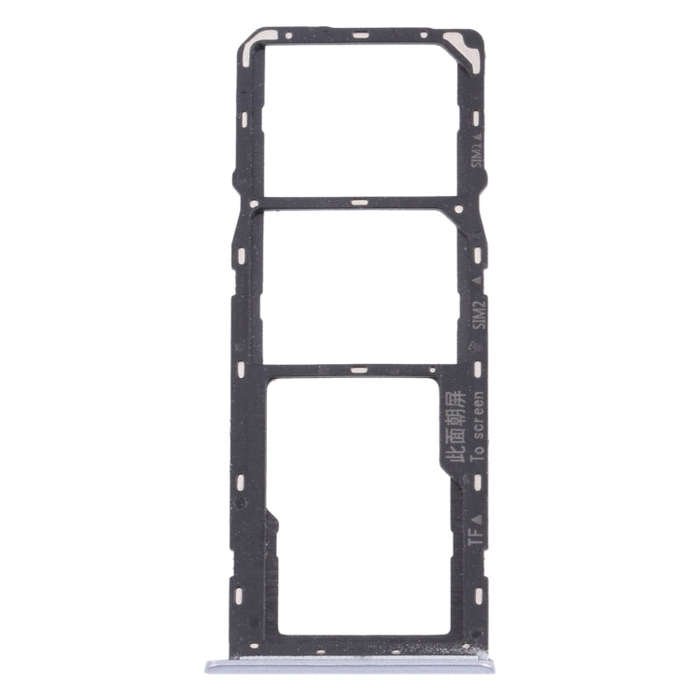 For OPPO Realme Narzo 20  SIM Card Tray + SIM Card Tray + Micro SD Card Tray (Silver)