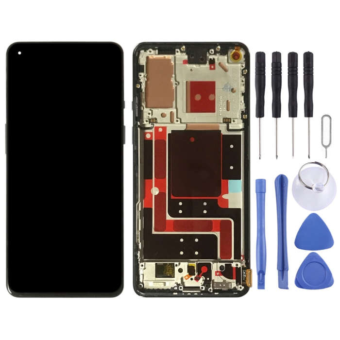For OnePlus 9 LE2113 LE2111 LE2110 Digitizer Full Assembly With Frame Original LCD Screen (Blue)