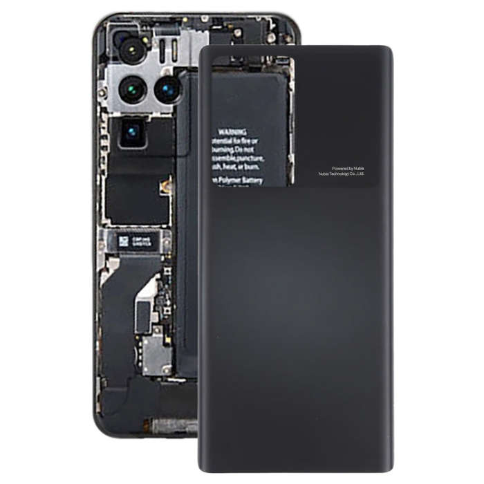 Glass Battery Back Cover for ZTE Nubia Z30 Pro(Black)