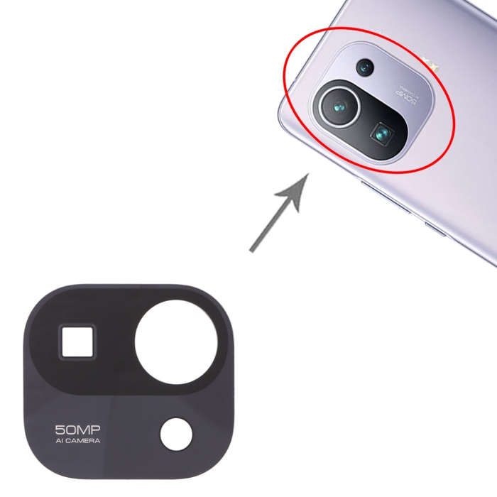 Back Camera Lens for Xiaomi Mi 11 Pro M2102K1AC (Black)