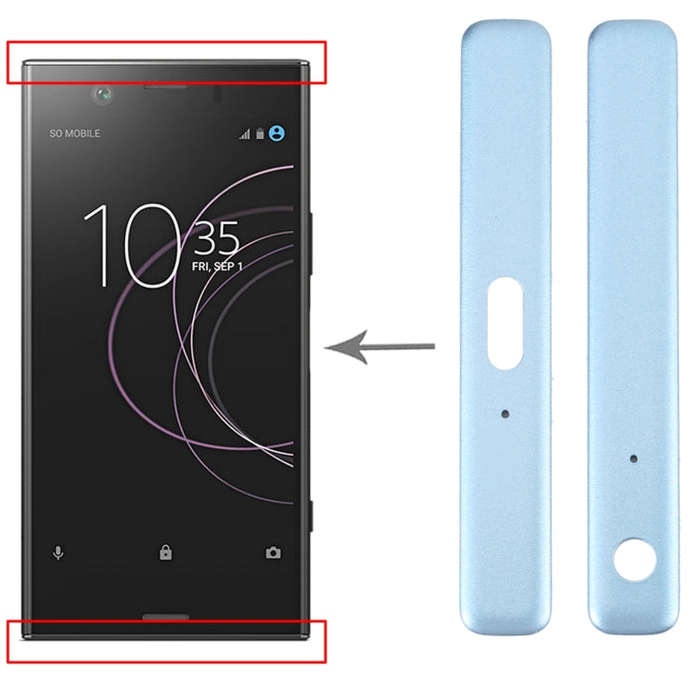 1 Pair Side Part Sidebar For Sony Xperia XZ1 Compact (Blue)