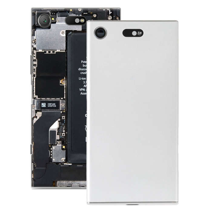 Original Battery Back Cover with Camera Lens Cover for Sony Xperia XZ1 Compact(Silver)