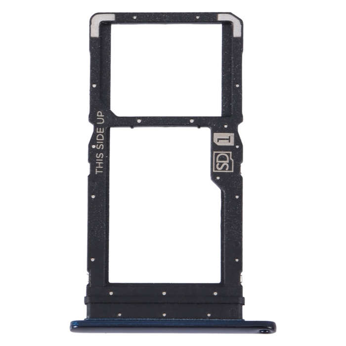 For Motorola Moto One Fusion Plus Original SIM Card Tray + Micro SD Card Tray (Blue)