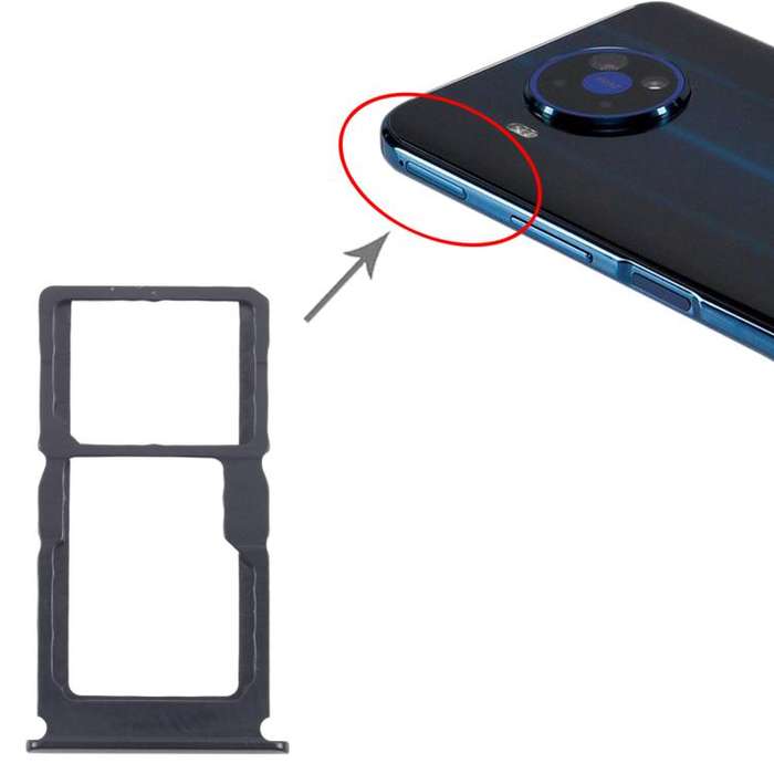 For Nokia 8.3 Original SIM + SIM / Micro SD Card Tray (Black)