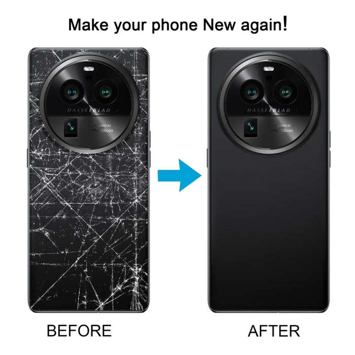 For OPPO Find X6 Pro Original Battery Back Cover with Camera Lens Cover(Black)