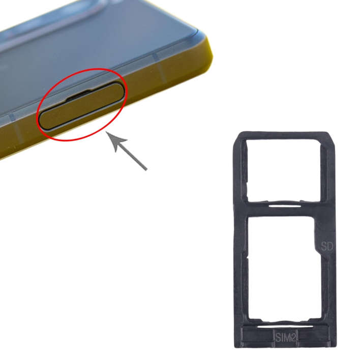 For Sony Xperia 5 III Original SIM Card Tray + SIM / Micro SD Card Tray (Black)
