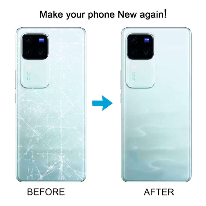 For vivo V30 Pro Battery Back Cover with Camera Lens Cover(Blue)