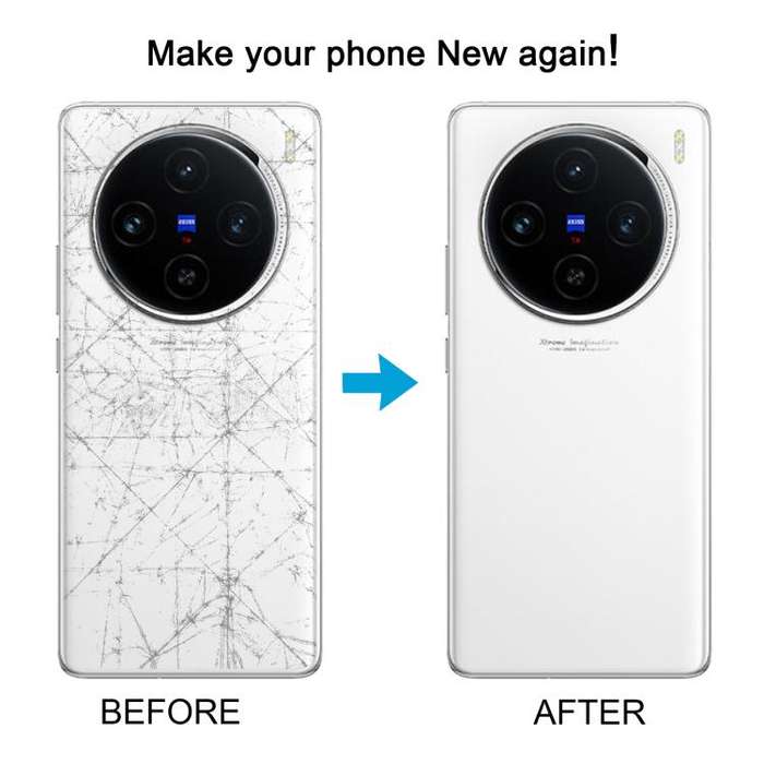 For vivo X100 Battery Back Cover with Camera Lens Cover(Blue)