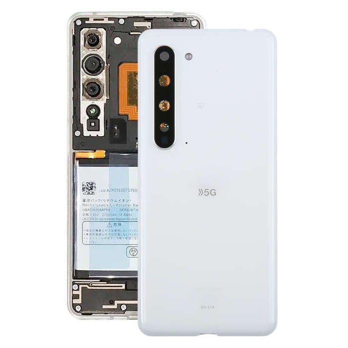 For Sharp Aquos R5G Original Battery Back Cover(White)