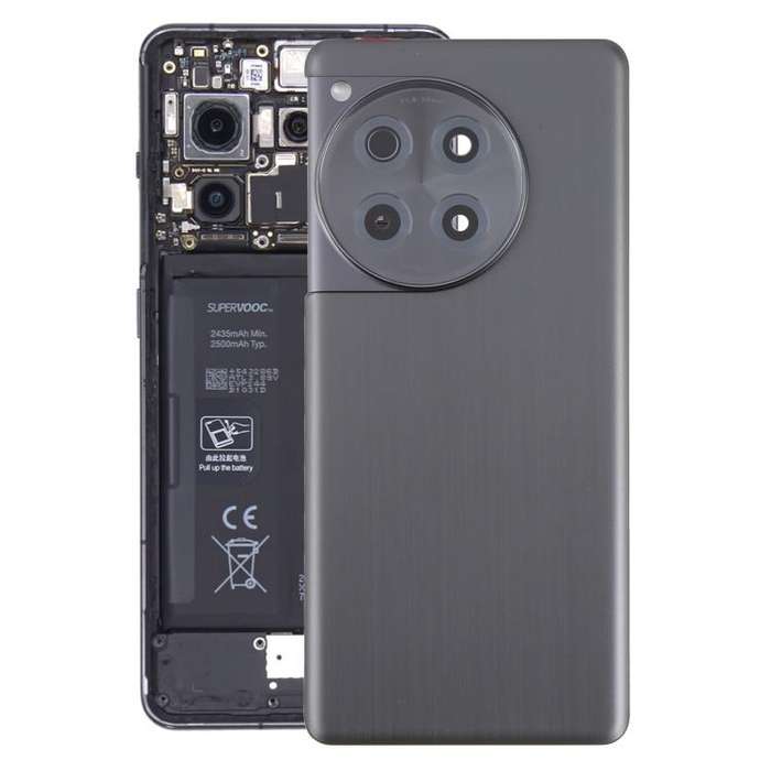 For OnePlus Ace 3 Battery Back Cover with Camera Lens Cover(Black)