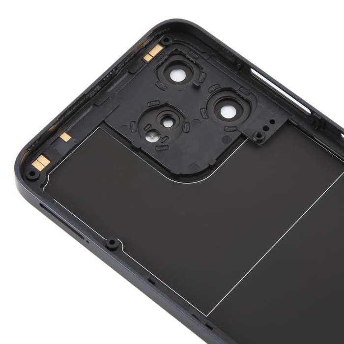For ZTE Axon 50 Lite 8050 Glass Battery Back Cover with Middle Frame / Camera Lens Cover(Black)