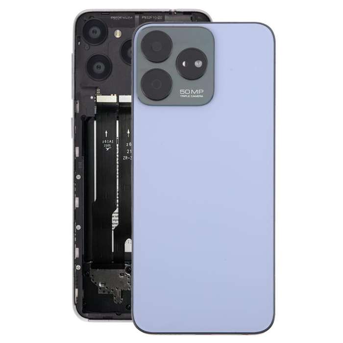 For ZTE Axon 50 Lite 8050 Glass Battery Back Cover with Middle Frame / Camera Lens Cover(Purple)