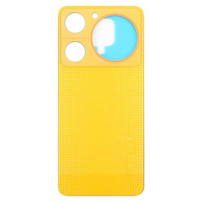 For ZTE nubia Music Z2353 Glass Battery Back Cover with Adhesive(Yellow)