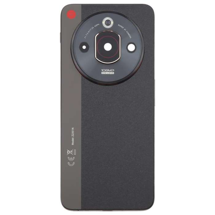For ZTE nubia Focus Pro Z2351N Glass Battery Back Cover with Middle Frame / Camera Lens Cover(Black)