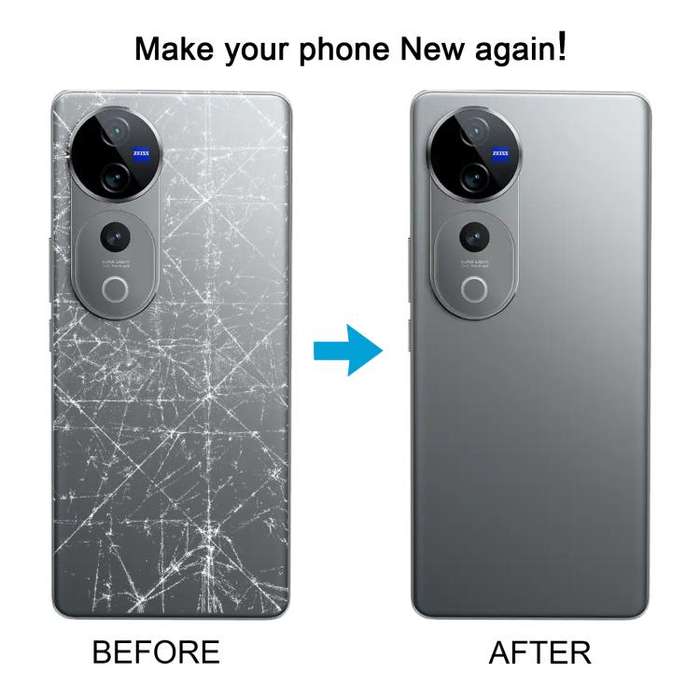 For vivo V40 Pro Battery Back Cover with Camera Lens Cover(Gray)