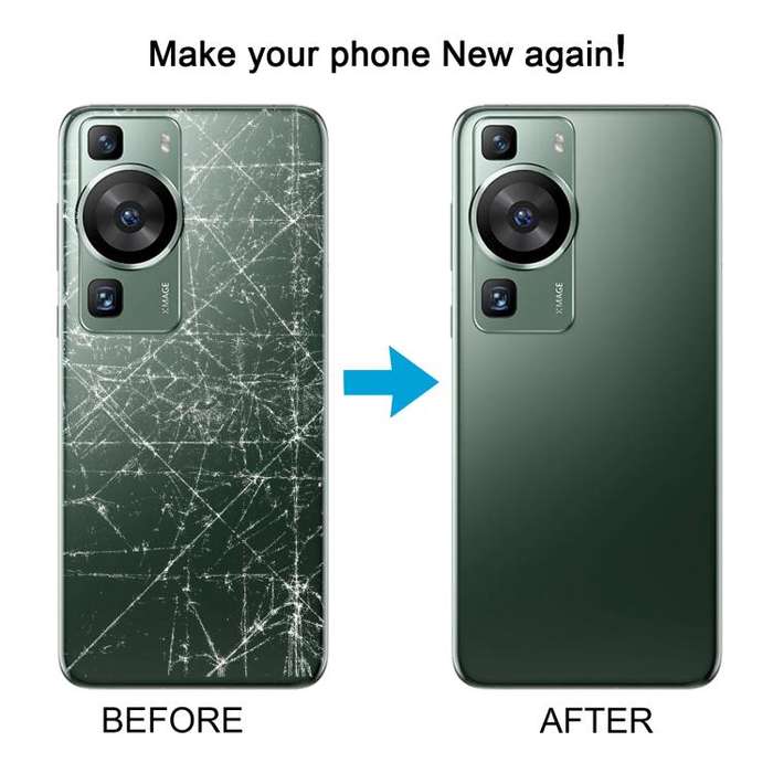 For Huawei P60 Pro Battery Back Cover with Camera Lens Cover(Green)
