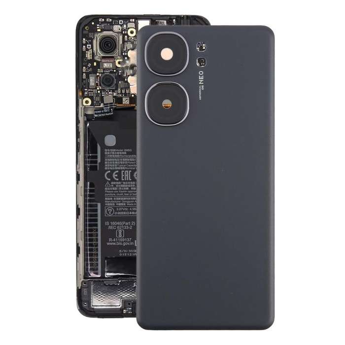 For vivo iQOO Neo9 Pro Battery Back Cover with Camera Lens Cover(Black)