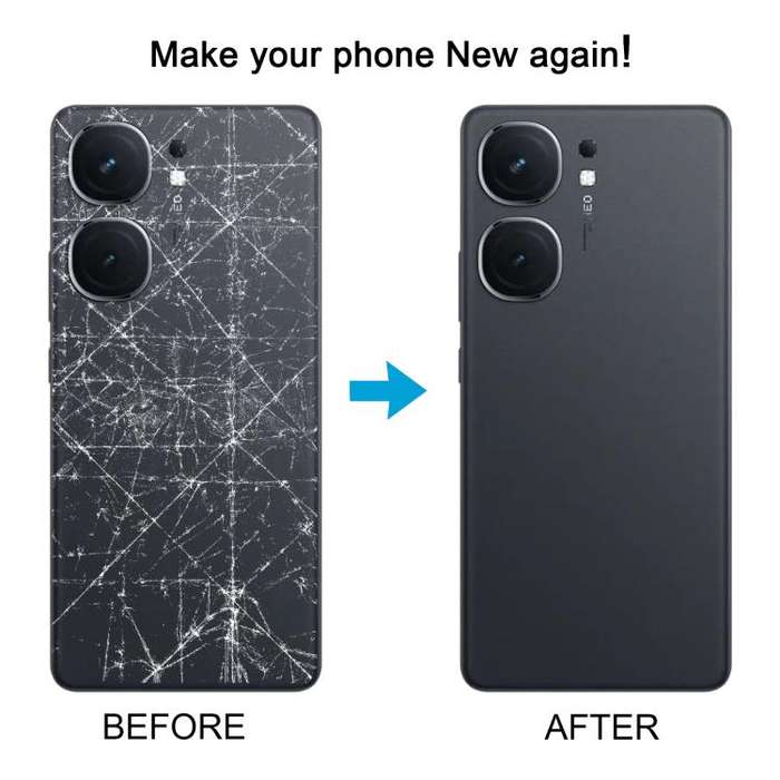 For vivo iQOO Neo9 Pro Battery Back Cover with Camera Lens Cover(Black)