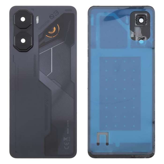 For ZTE nubia Neo 3 Plastic Battery Back Cover with Camera Lens Cover(Black)